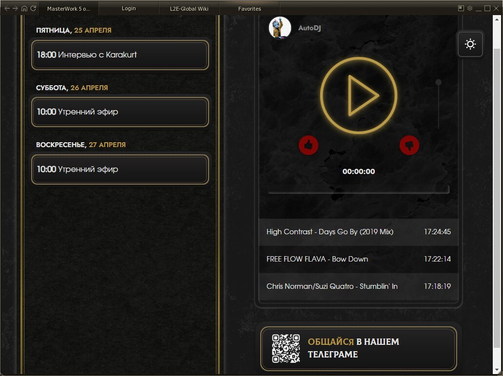 MasterWork browser l2