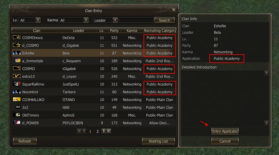 How to find a clan Lineage 2